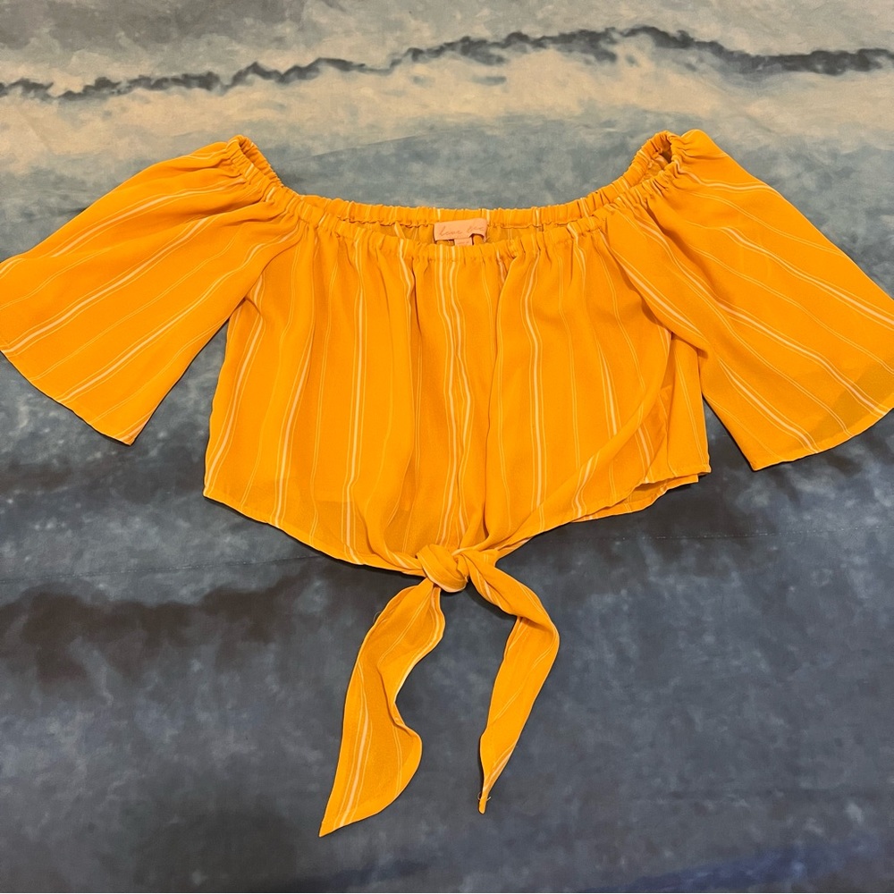 Off the shoulder crop top